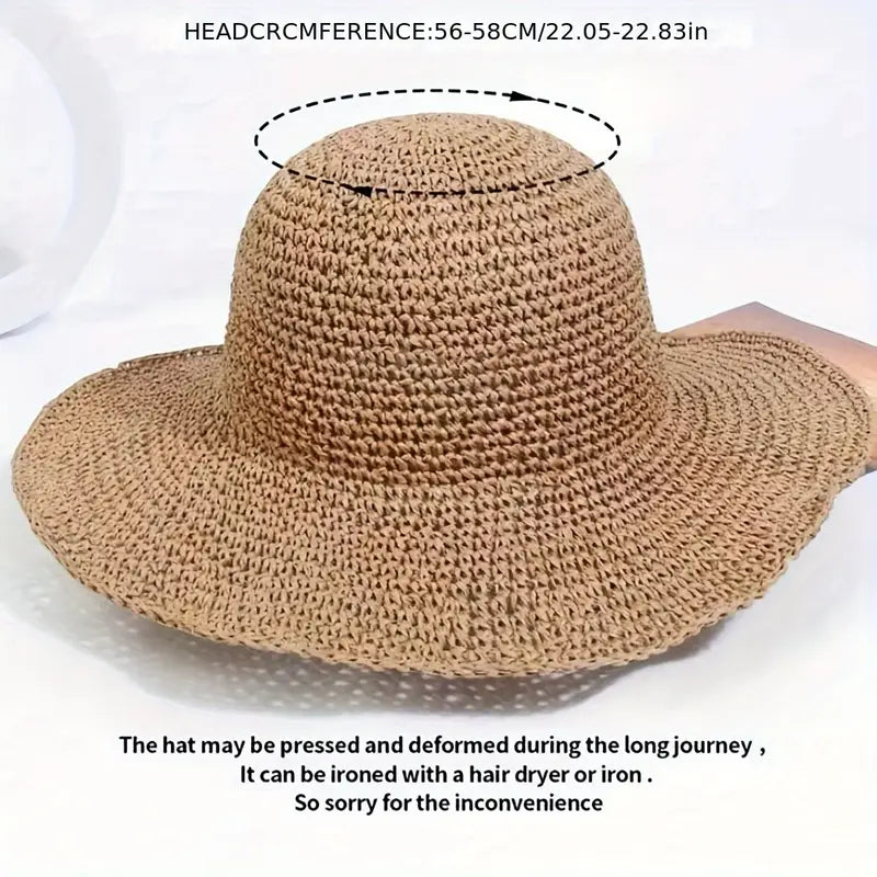 Summer Foldable Straw Beach Hat