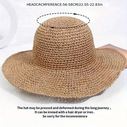 Summer Foldable Straw Beach Hat