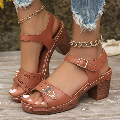 Elegant High Heel Sandals – Plus Size