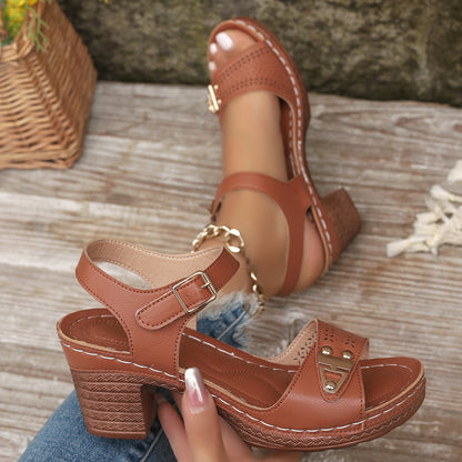 Elegant High Heel Sandals – Plus Size