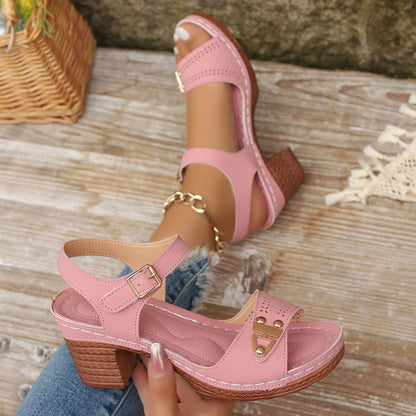 Elegant High Heel Sandals – Plus Size