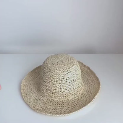 Summer Foldable Straw Beach Hat